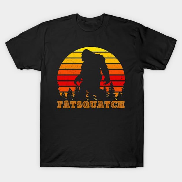 Retro Fatsquatch Bigfoot Funny Bigfoot Sasquatch T-Shirt by Biden's Shop